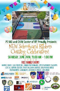 Schoolyard Ribbon Cutting Event Flyer